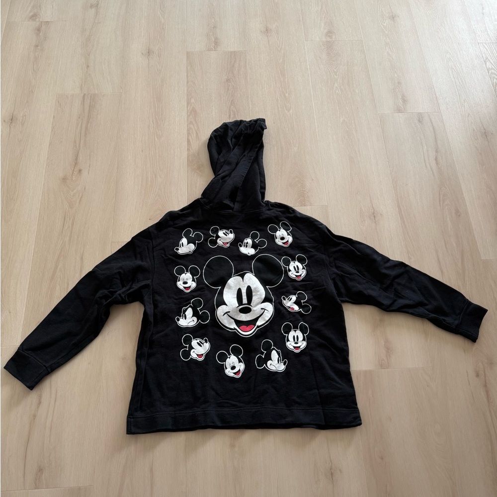 Zara x Disney Black Hoodie with Mickey Mouse Size L
